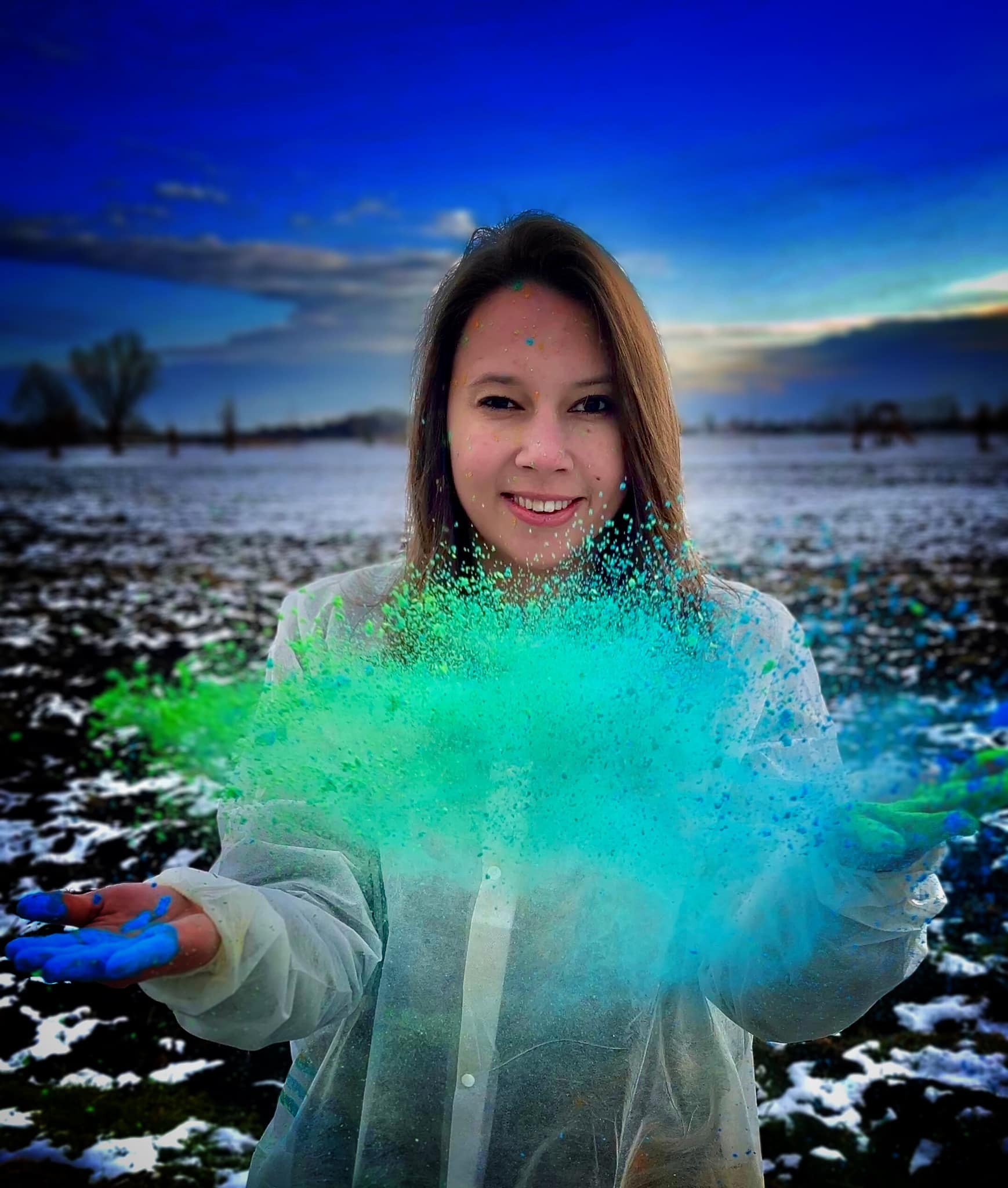 Autorka při kreslení